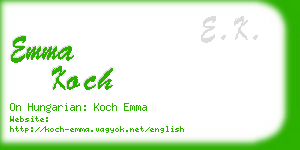 emma koch business card